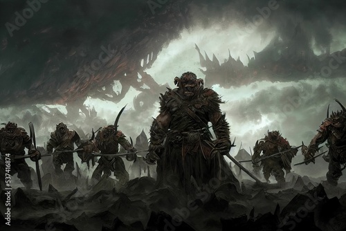 Fantasy battle war illustration art digital artwork dark sci-fi epic scifi orcs elves army soldiers demons
background wallpaper backdrop scene world horror eery atmospheric hord weapons photo