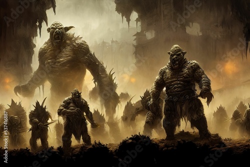 Fantasy battle war illustration art digital artwork dark sci-fi epic scifi orcs elves army soldiers demons
background wallpaper backdrop scene world horror eery atmospheric hord weapons photo