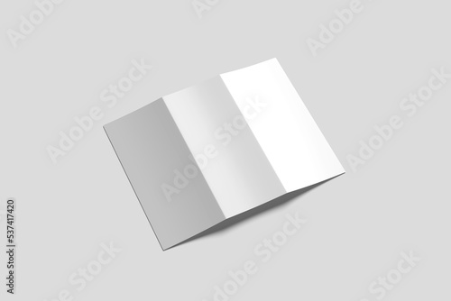 blank trifold brochure mockup