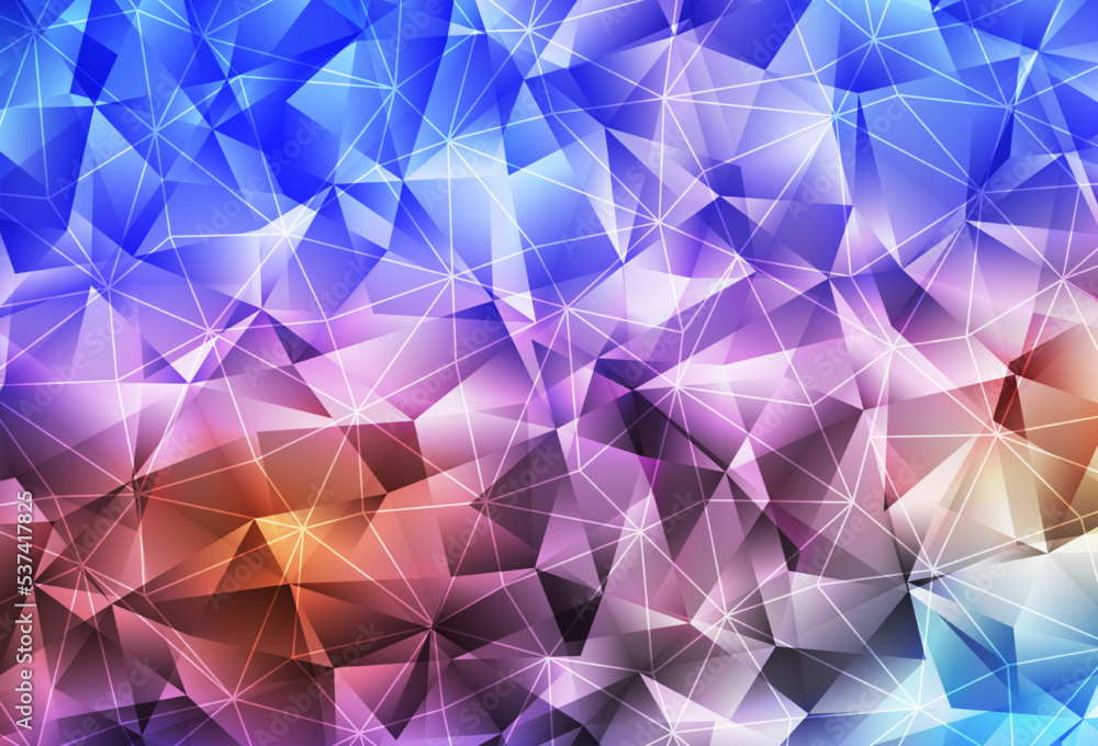 Obraz premium Light Blue, Yellow vector pattern with polygonal style.