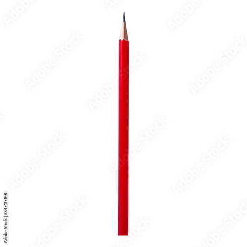 red pencil isolated on white
