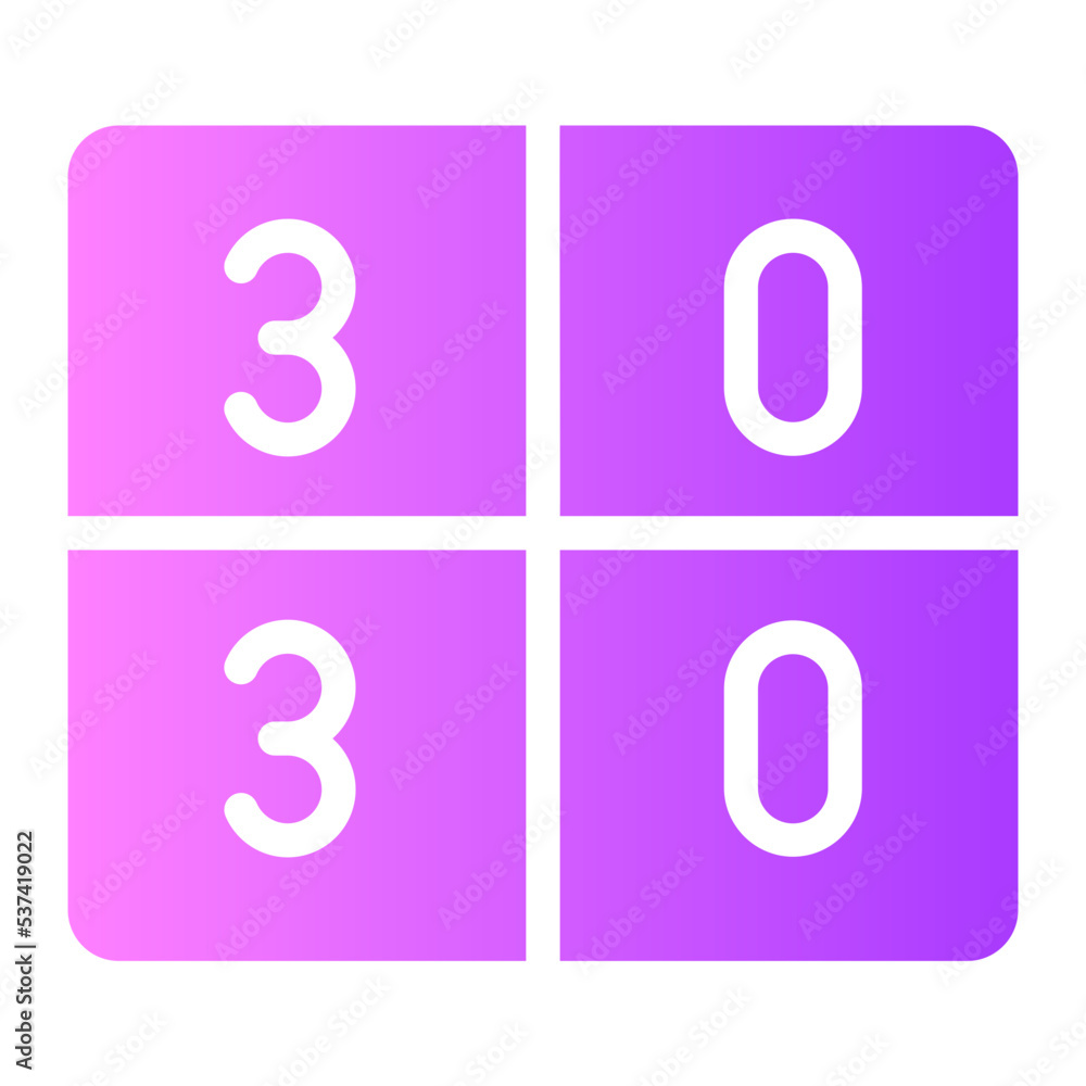 numbers gradient icon numbers gradient icon