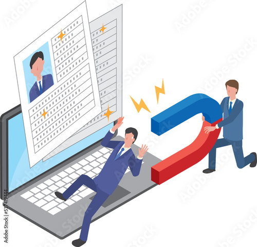 優秀な人材を獲得する人事のイメージイラスト