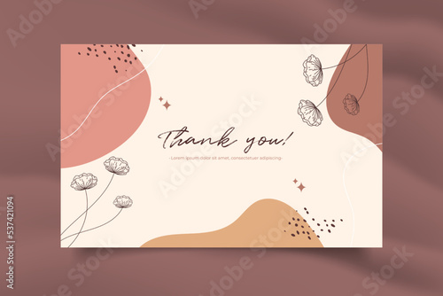 Thanks you business card template design