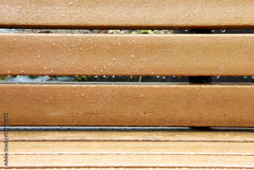 sit on this bench and get wet