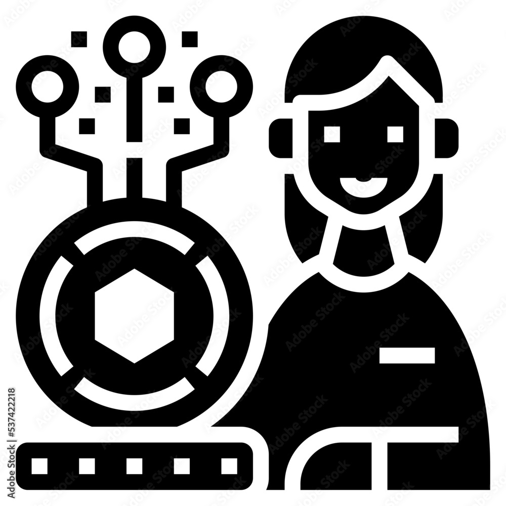 Woman investor icon symbol element Woman investor icon symbol element