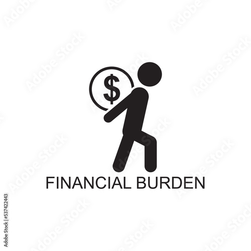 financial burden icon , business icon