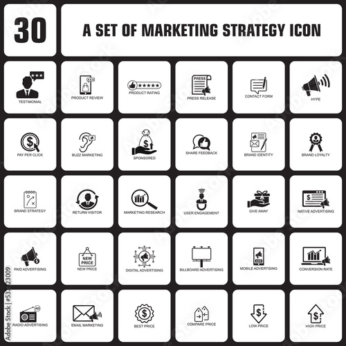 marketing strategy icon , advertising icon