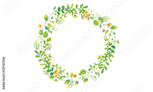 北欧風　レトロなリーフフレーム Scandinavian Style Series:Watercolor Floral Mini Frames