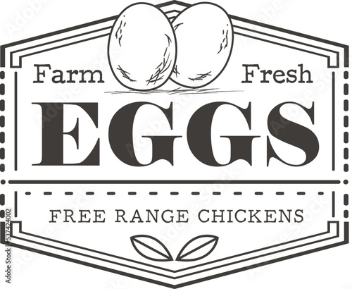 Farm Fresh Eggs with Free Range Chicken Sign