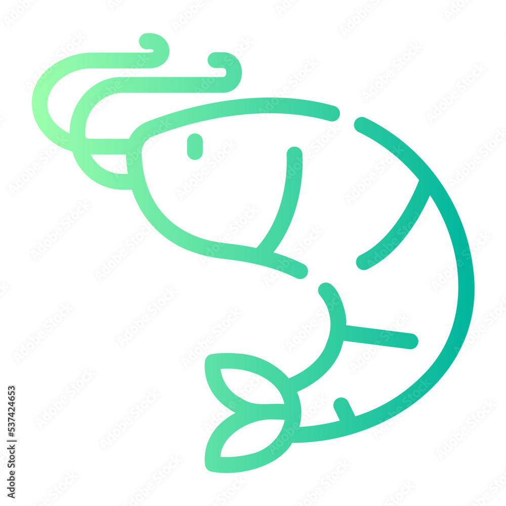 prawn gradient icon