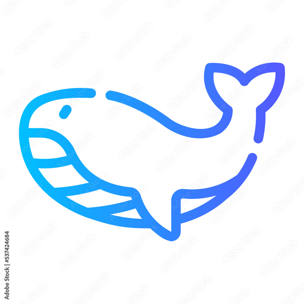 Obraz premium whale gradient icon