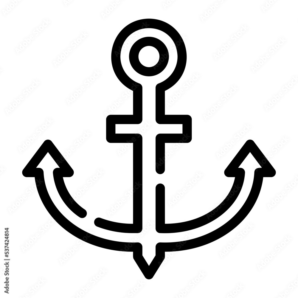 anchor line icon anchor line icon