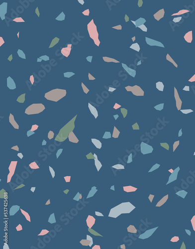 テラゾ背景。美しい大理石の背景パターン。石の欠片が混ざった人工大理石