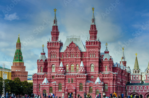 Moscow Russian Federation 10 07 2022 State Historical Museum in Moscow in Russia