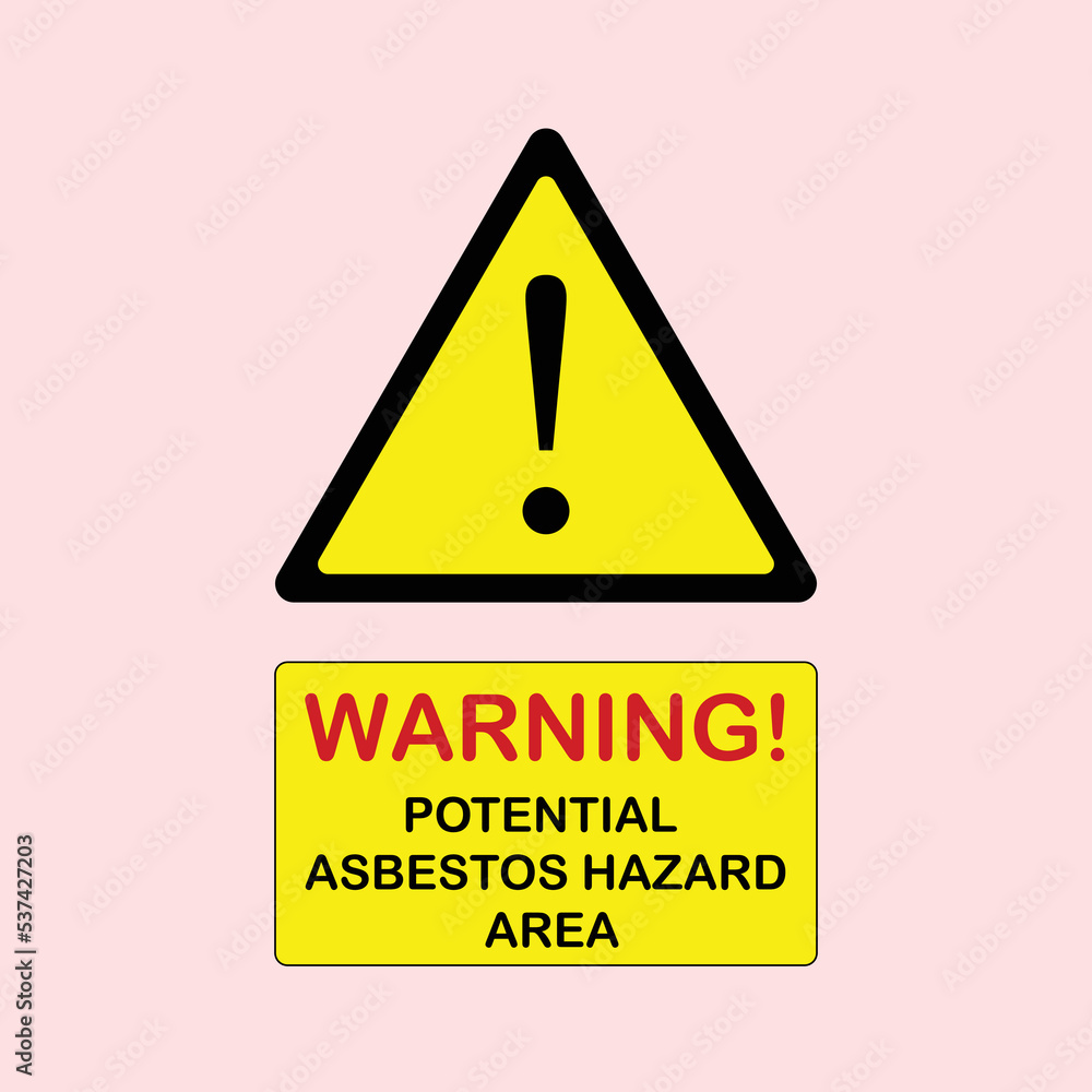 This vector file is for Asbestos awareness. This warning sign used to show a dangerous environment for Asbestos hazard area. You can use this image for any warning or dangerous environment. This vector file is for Asbestos awareness. This warning sign used to show a dangerous environment for Asbestos hazard area. You can use this image for any warning or dangerous environment.