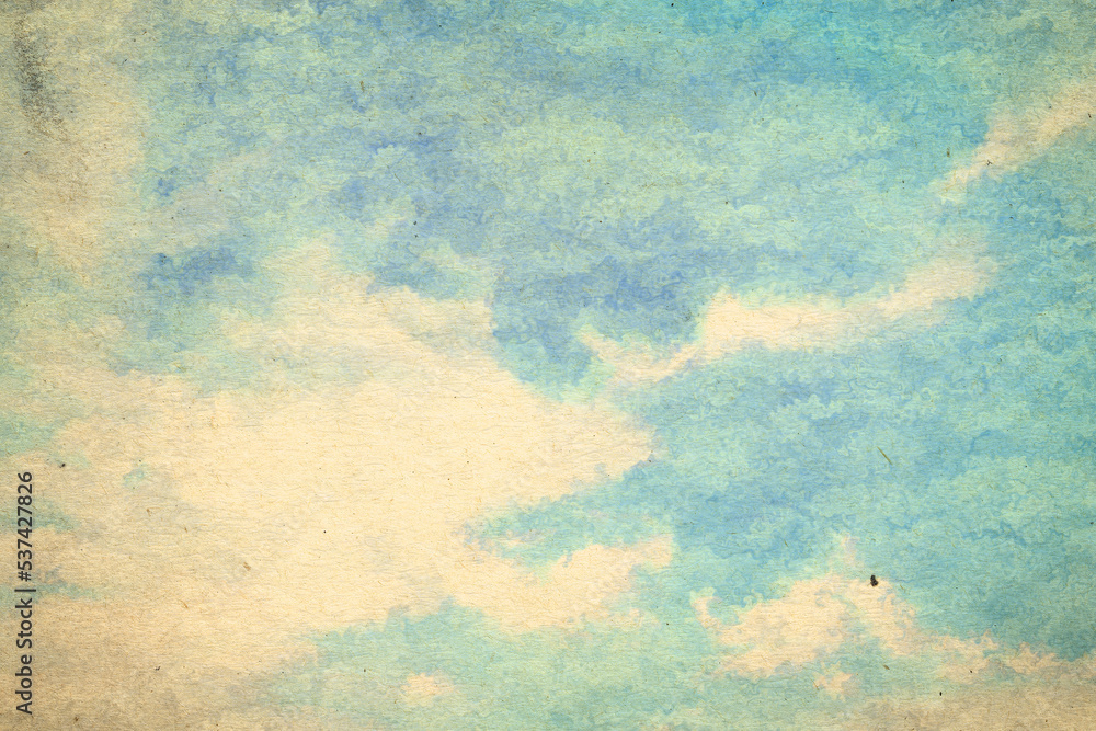 vintage watercolor clouds