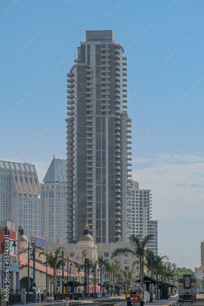 Fototapeta premium San Diego is a popular tourist travel destination with impressive skyline for fans of historic architecture skyscrapers and highrises and outdoor landmarks old town downtown