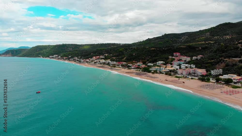 Drone Fly Over Beautiful Beach In Greece Drone Fly Over Beautiful Beach In Greece