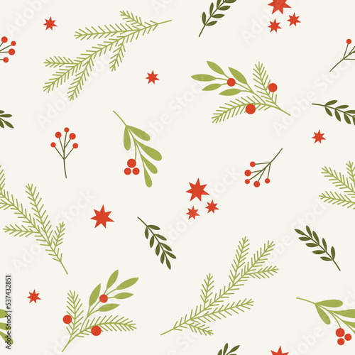 vector seamless pattern, Christmas background