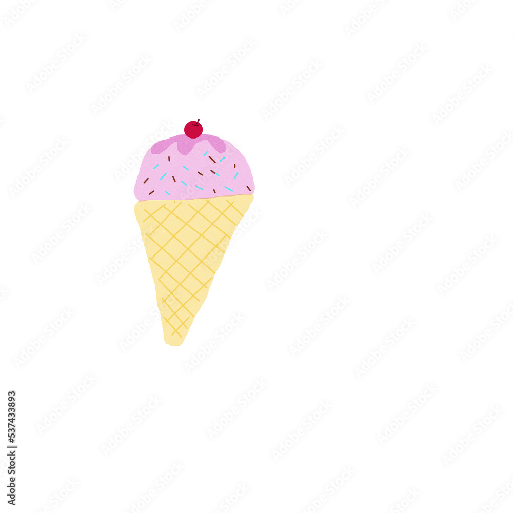 ice cream cone strawberry 2 