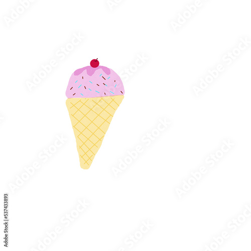 ice cream cone strawberry 2 