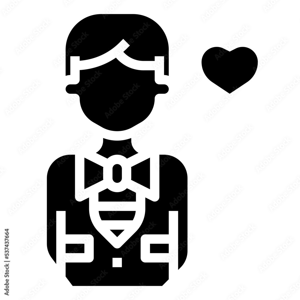 Wedding_groom glyph icon,linear,outline,graphic,illustration