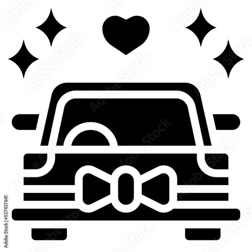 Wedding_car glyph icon,linear,outline,graphic,illustration