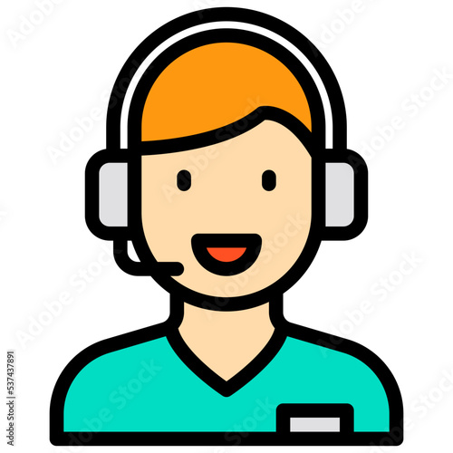 Call center line icon