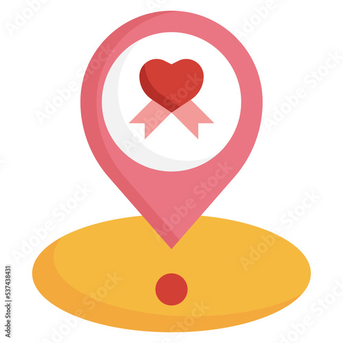 Wedding_location flat icon,linear,outline,graphic,illustration