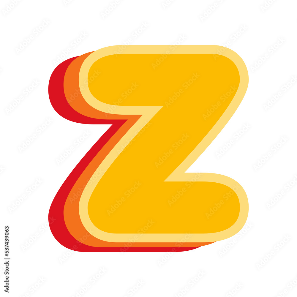 Letter Z Orange, vector illustration Letter Z Orange, vector illustration