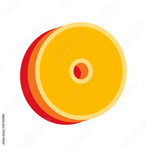 Letter O Orange, vector illustration