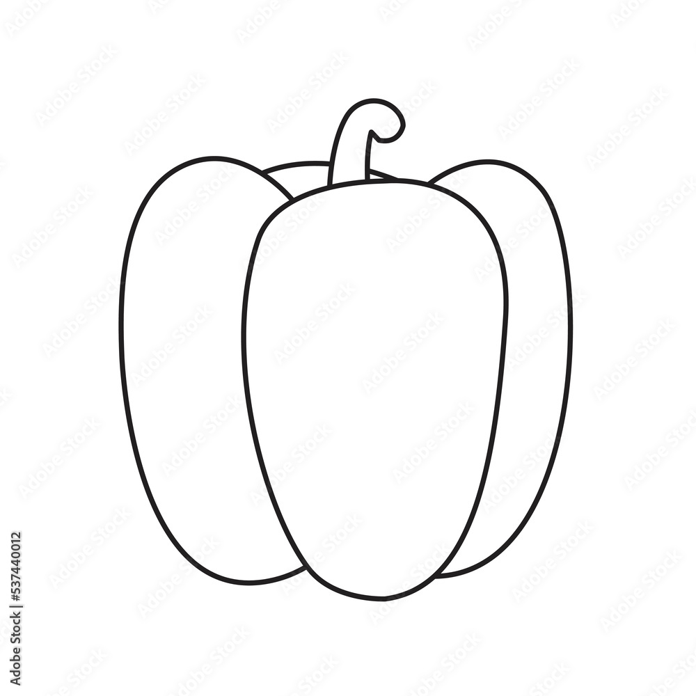 Bell Pepper line icon vector illustration Bell Pepper line icon vector illustration