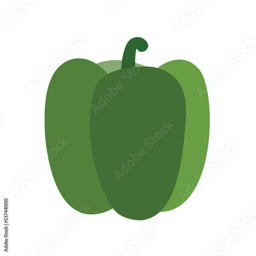 Bell Pepper Green emoji vector illustration