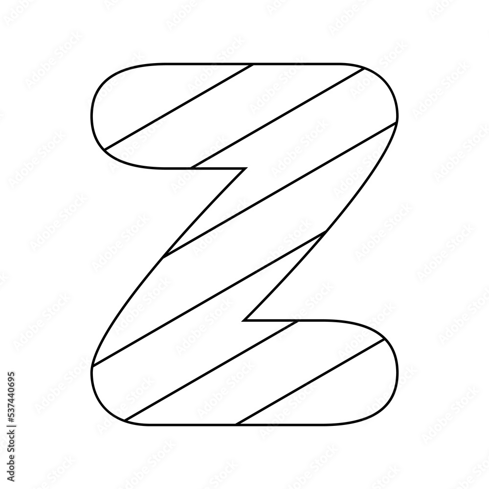 Coloring Page With Letter Z For Kids Stock Vector Adobe Stock coloring-page-with-letter-z-for-kids-stock-vector-adobe-stock