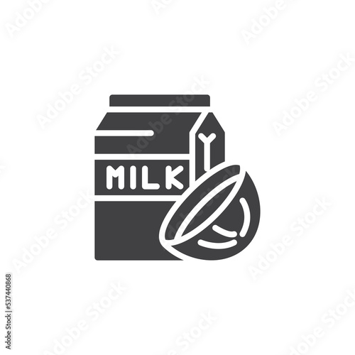 Coconut milk vector icon
