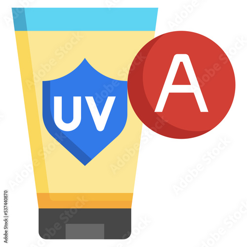 uva sunscreen flat icon,linear,outline,graphic,illustration