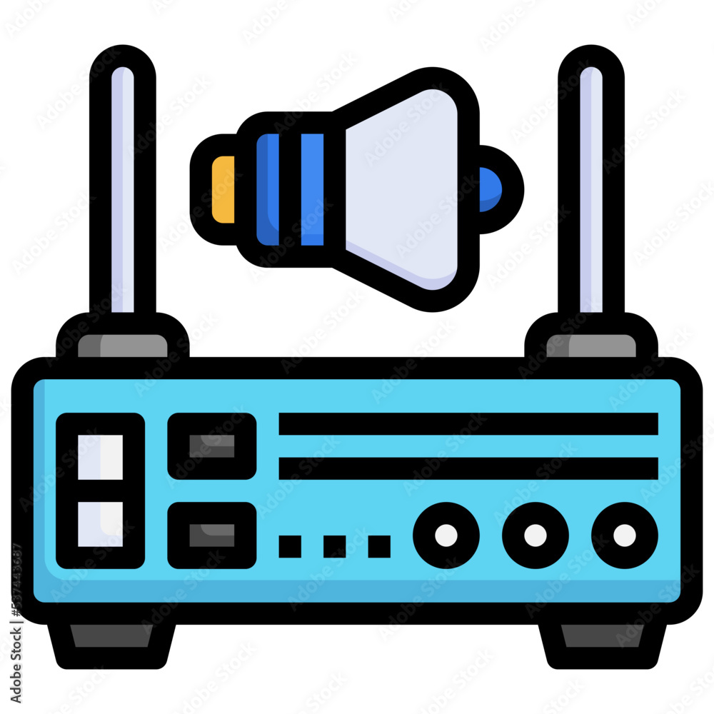 Obraz premium Server filled outline icon,linear,outline,graphic,illustration