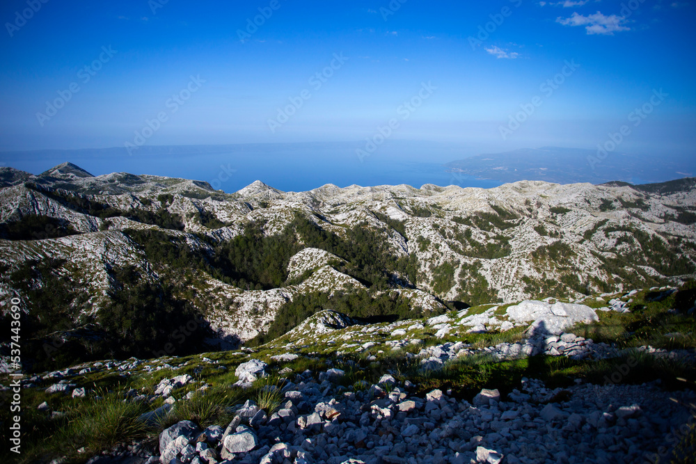 View from Biokovo mountain in Croatia