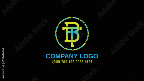 TB or BT logo monogram Minimal Colorful logo