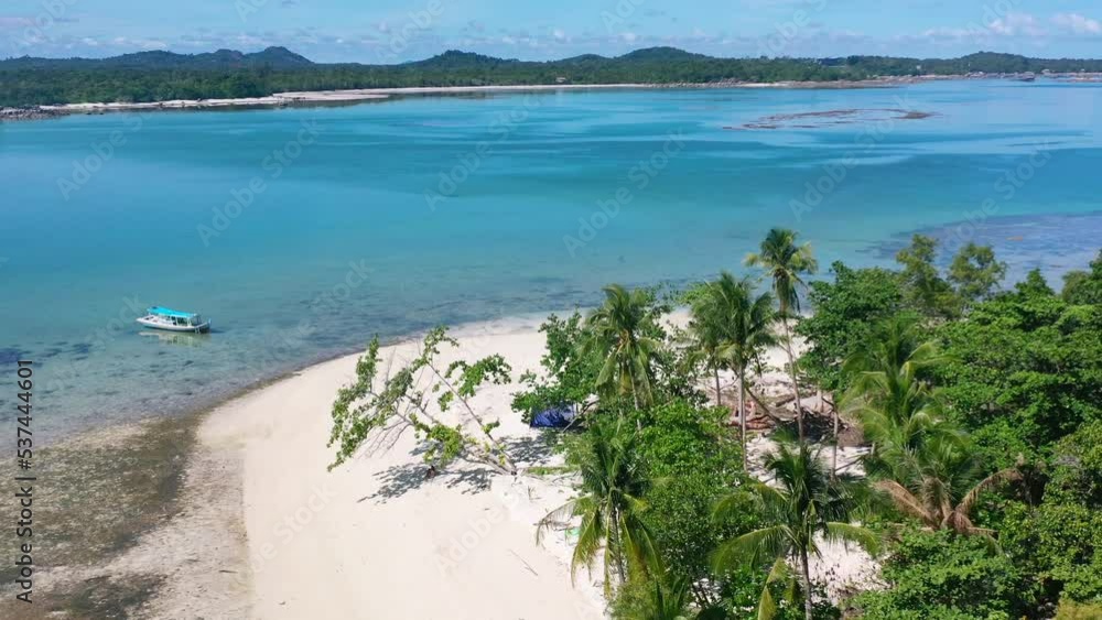 aerial of pristine remote tropical island in belitung indonesia aerial of pristine remote tropical island in belitung indonesia
