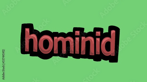 Green screen animation video written HOMINID
