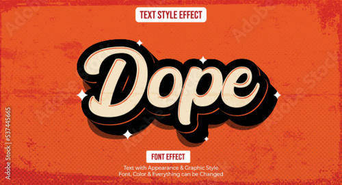 Vintage Editable Text effect Premium Vector