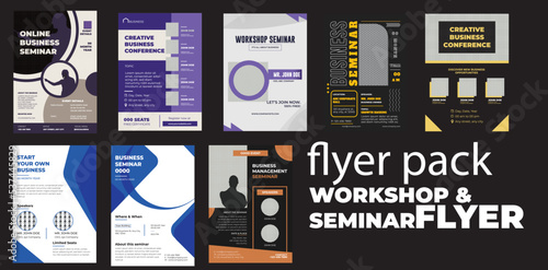 Flyer Pack: Seminar flyer pack, 8 seminar flyer bundle