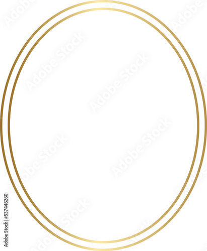 Oval golden  frame for the design of invitations, postcards. png
