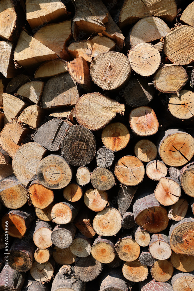 stack of firewood prepared for winter stack of firewood prepared for winter