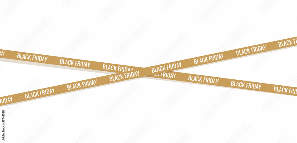 repeating texts black friday on a gold tone ribbon repeating texts black friday on a gold tone ribbon