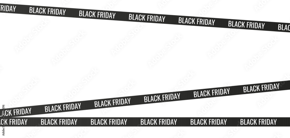 repeating white text black friday on black tape repeating white text black friday on black tape