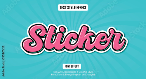 Retro Vintage Editable Text effect Premium VectorVintage sticker Editable Text effect Premium Vector