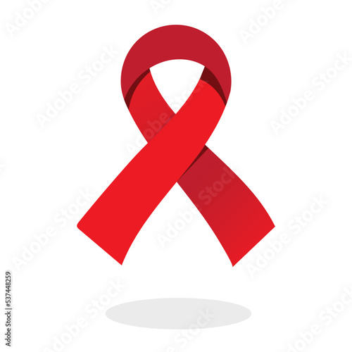 international aids day red ribbon aids logo vector illustration
